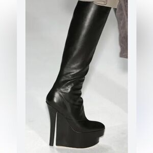 Louis Vuitton Calfskin Platform Wedge High Boots Fall 2008 Runway Size 39 w Box